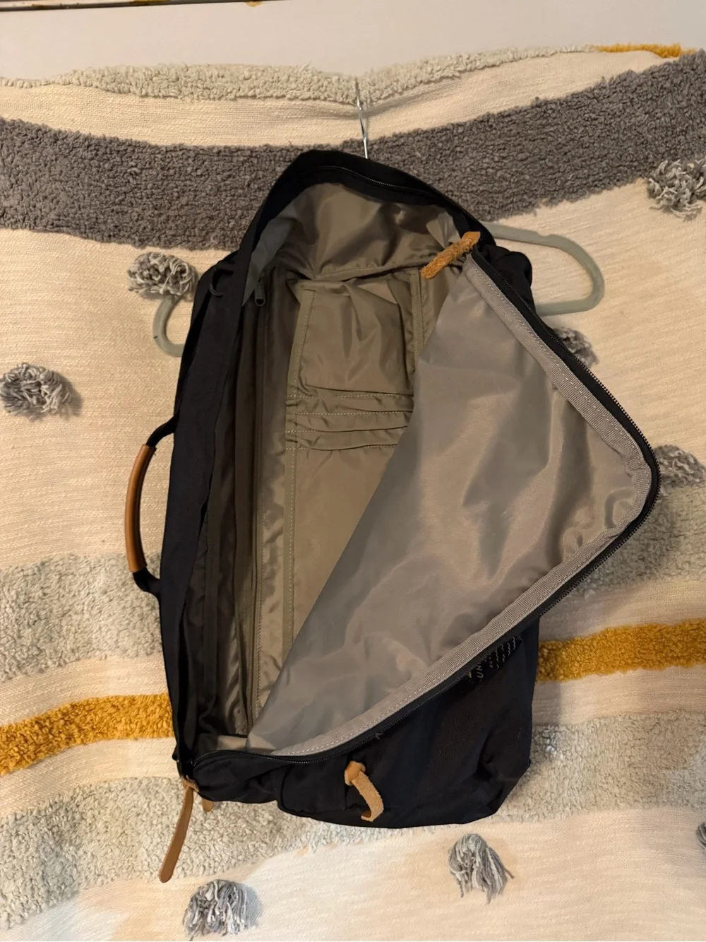 United by Blue - Black Travel Duffel Backpack with Tan Accents